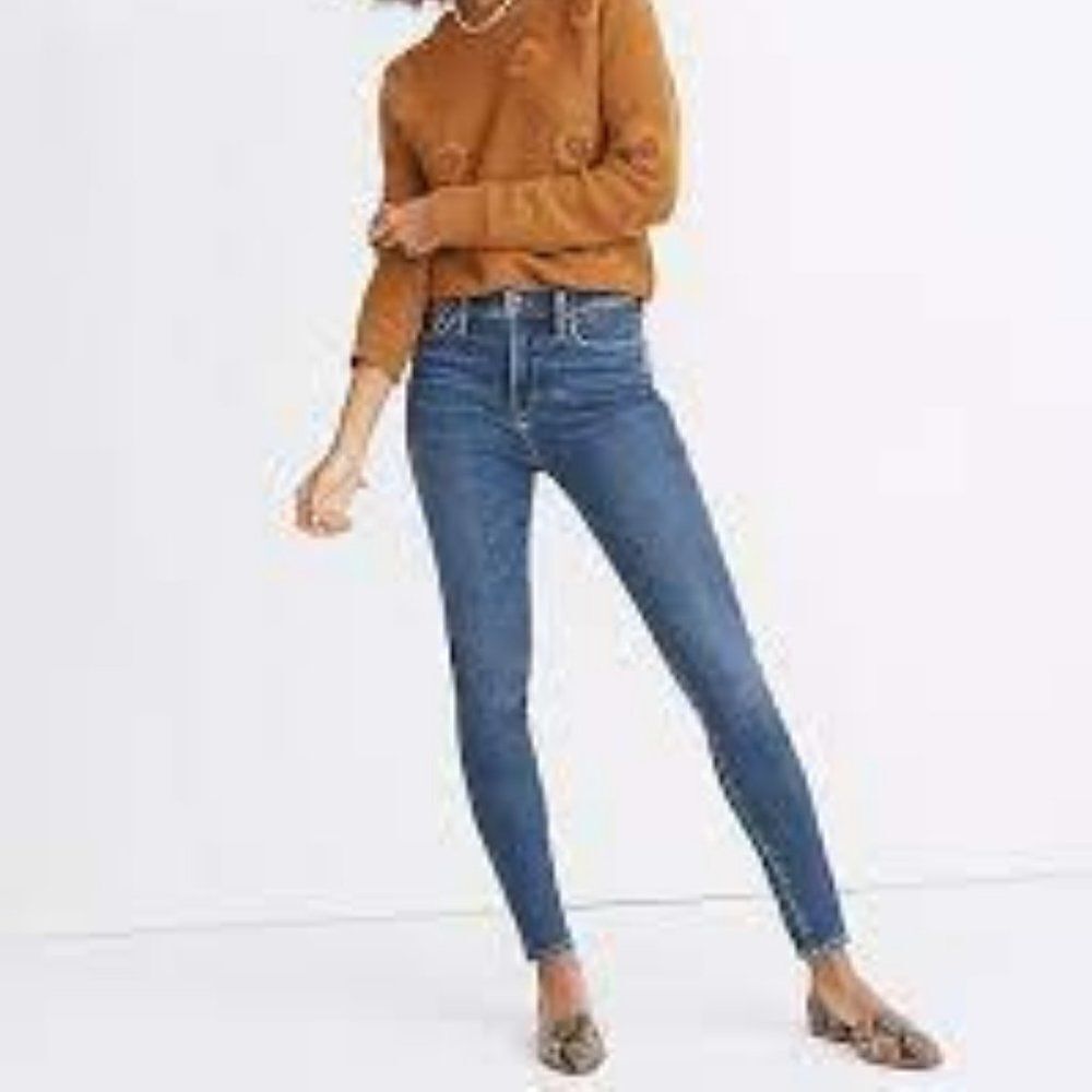 MADEWELL 10" HIGH RISE SKINNY CROP JEANS NO DISTRESSING LIKE NEW SIZE 25 TALL